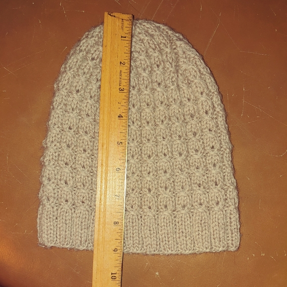 Handmade Beanie 100% Merino Wool 70" Long Cable Pattern Knitted - Picture 9 of 11
